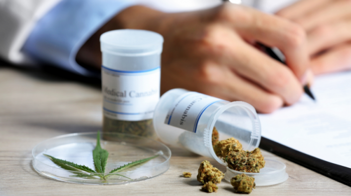Arzt verschreibt medizinischem Cannabis. © Adobe Stock, Africa Studio